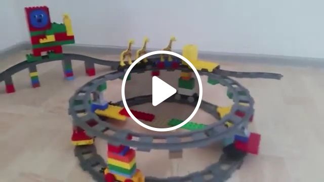 Lego Trains - Video & GIFs | lego trains, lego giraffes, lego toys, toy, funny