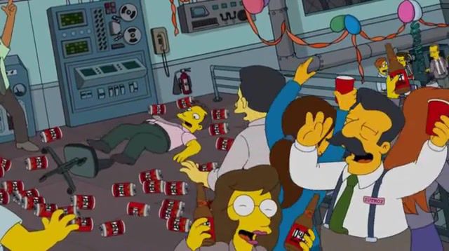 Radioactive Party. Simpsons. The Simpsons. Cartoons.