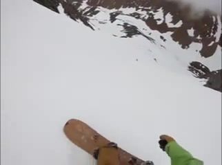 Rotation. Snowboarding. Mountain. Dog. Animals Pets.