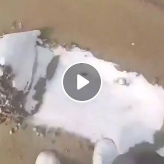 Snow underneath sand reaction