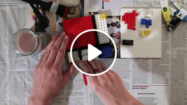 Painting with lego, mondrian, brazil, music in portuguese, the boat, maysa, pes, short film, animation, motion, stop, brickfilm, film, paint, lego, art, art design. #0