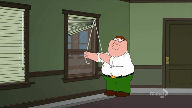 Some struggle to open blinds, Series, Comic, Cartoon, Struggle, Peter Griffin, Family Guy, Blinds, Cartoons