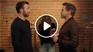 CIVIL WAR Stars Chris Evans and Robert Downey Jr. Hilariously Face Off For The Last Donut