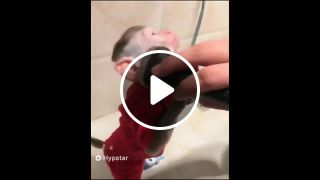 Monkey likes to shave