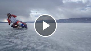 Ice Speedway Over Lake Baikal