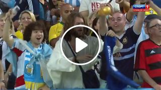Jesus watching argentina vs bosnia and herzegovina worldcup