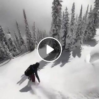 Skiing in the clouds
