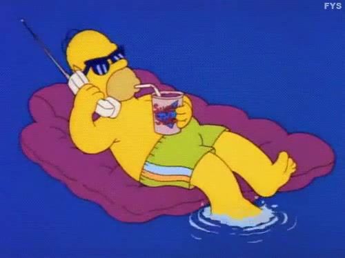 Dvre Baking time, Happy, Sun, Pool, Beach, Homer Simpson, Simpons, Homer, Relax, Cartoons, Chilwave, Chillout, Chillb, Chill, Triangle Music, Future Funk, Vaporwave, Triangle Club