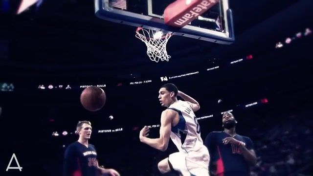 Zach lavine with the aerial display oop, basketball, byasap, dunk, btudio, nba, sports.