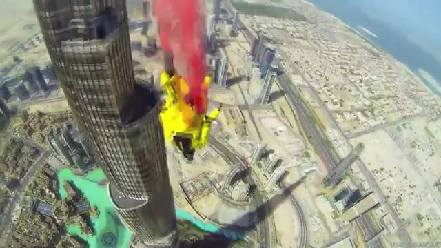 Last dive, extreme, burj khalifa, roof jump, parachute, skydiving, skydive, red bull, sports.