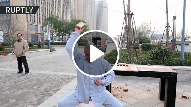 Way of the warrior, rt, chinese kung fu master, ball breaking stamina, mighty blows to their private parts, erectile dysfunction, premature ejaculation, kung fu master demonstrates ball breaking stamina in china, crown jewels, training session, ballsy courage, kung fu enthusiasts, bushido, johnny chash, hurt, sports. #0