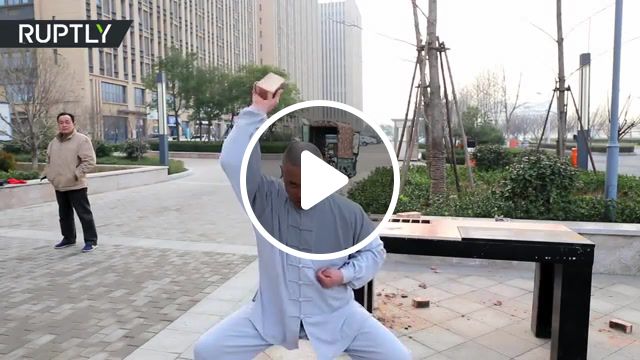 Way of the warrior, rt, chinese kung fu master, ball breaking stamina, mighty blows to their private parts, erectile dysfunction, premature ejaculation, kung fu master demonstrates ball breaking stamina in china, crown jewels, training session, ballsy courage, kung fu enthusiasts, bushido, johnny chash, hurt, sports. #1