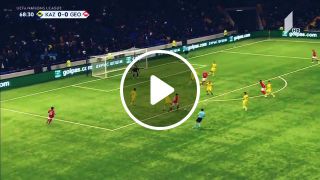 Giorgi Chakvetadze Goal UEFA Nations League. Kazakhstan VS Georgia