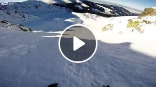 The wrong way to ride a snowboard