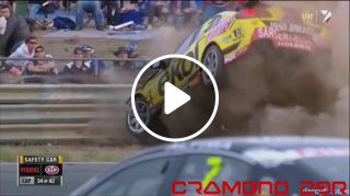 V8 supercars crash slow motion