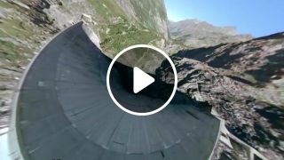 GoPro Scenic Wingsuit Flight Over Dam