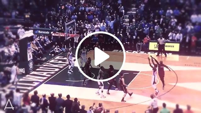 Khris middleton drains three to beat the heat, basketball, byasap, btudio, nba, sports. #0