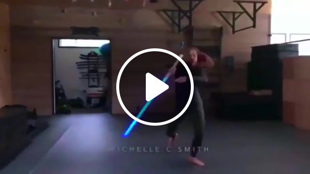 Jedi, girl, lightsaber, sabre, sword, dance, sports. #0