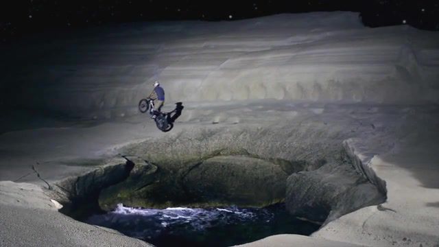 Lonely Julien Dupont - Video & GIFs | redbull,red bull,action sports,extreme sports,julien dupont,milos,greece,moonriding,moon,stars,space,trial,trial x,freestyle trial riding,top motor,sports