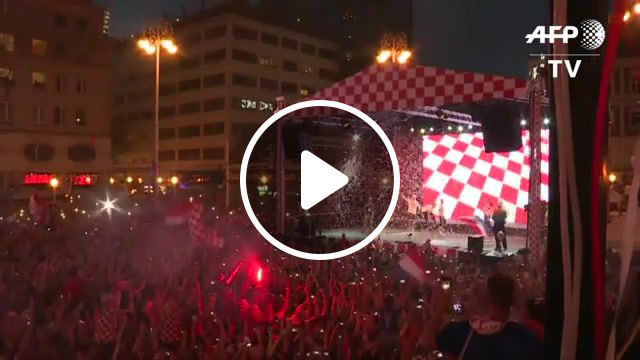 Croatian fans welcome their heroes, 1st, images, croatia, fbl, wc, hero, heroes, coming home, football, world cup, 18, final, france, zagreb, sports. #0