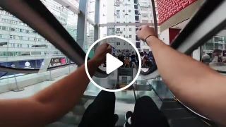 Rooftop POV Escape from Hong Kong security