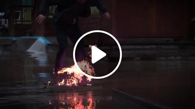 Fire vs rain skateboarding, fire skateboard, skate, skateboard, skateboarding, how to skateboard, fireboard, rain skateboard, fire, rain, water, skate trick, slow motion, flaming, amazing people, sports. #0