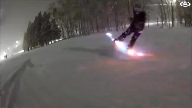 Neon ride, This Snowboard Is Literally Lit, Enomoto 3, Snowboard, Winter Sports, Extreme Sports, The Chemical Brothers Snow, Neon Ride, Neon, Ride, Sports