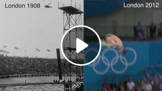The Olympic Games Diving 104 years apart. London London