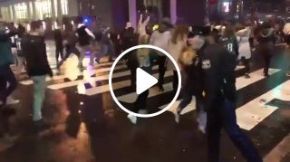 Even police are celebrating in philadelphia