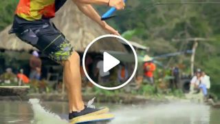 Wakeskate session in the Philippines