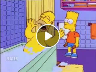 Bart Hits Homer with a Chair