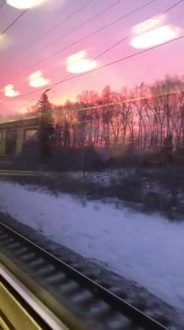 Train Journey. Sunset. Train. Russia. Beautiful. Nature. Music.