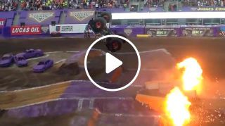 The first monster truck front flip