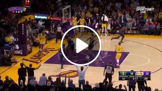 LeBron James Fastbreak Dunk Nuggets vs. Lakers October 2