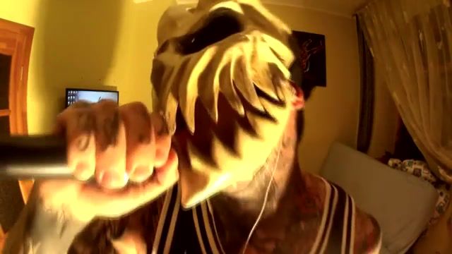 Taking a breath in a heated argument, Alex Terrible, Russian Hate, Mask, Evil, Satan, Beast, Cover, Infant Annihilator, Metal, Extreme Vocals, Cute, Funny, Breath, Breakdown, Music