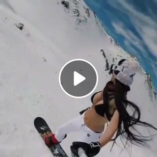 U must like snowboarding with this girl
