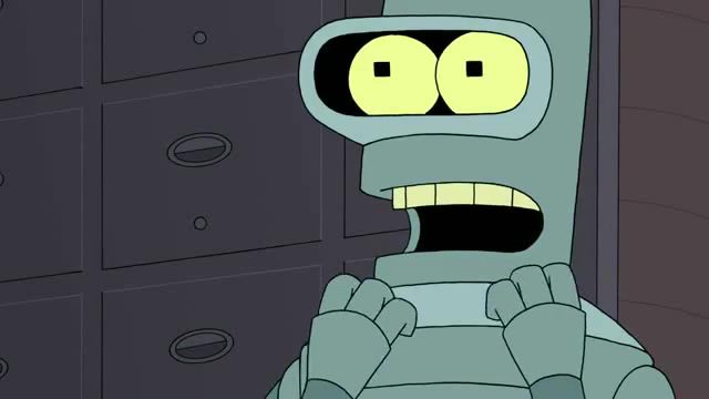 Shocked bender, Bender, Shocked, Reaction, Cartoon Reaction, Futurama, Cartoons