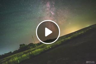 Earth's Rotation Visualized in a Timelapse of the Milky Way Galaxy 4K