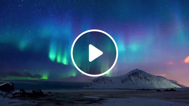 Aurora borealis timelapse, nature travel. #0