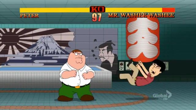 Family Guy Street Fighter Peter vs Mr. Washee Washee