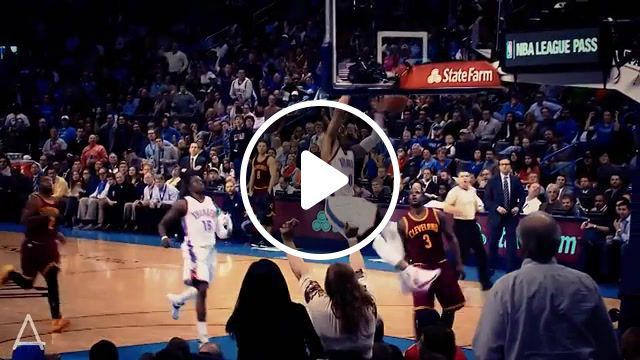Russell westbrook unleashes the one handed smash on the cavs, basketball, byasap, dunk, btudio, nba, sports. #0