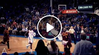 Russell Westbrook Unleashes the One Handed Smash on the Cavs