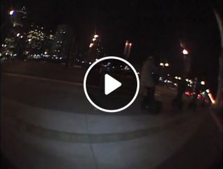 Skateboarder takes out lady on Segway
