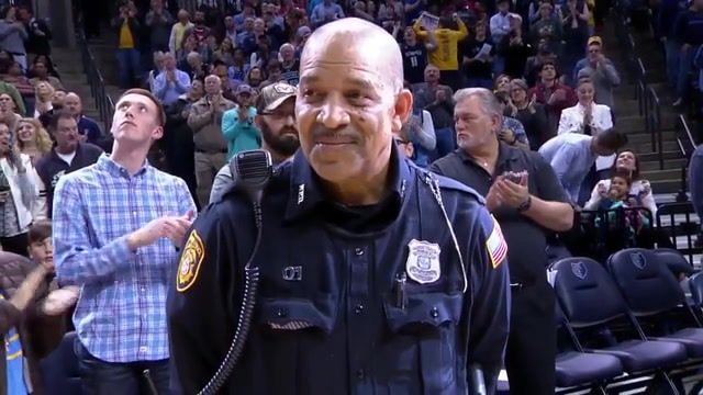 Thank you for your service, officer kevin mccargo, memphisgrizzlies, crown royal, grizznation, fedexforum, police, officerkevinmccargo, awesome, thehitmachineinc ocean drive, sports.