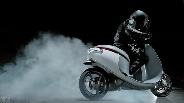 Electric scooter burnout, music, eleprimer, orbo, cinemagraph, moto, cinemagraphs, burn, burn out, auto, scooter, electric, live pictures.