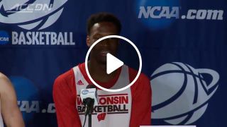 Wisconsin Basketball Player Has Embarring Moment at Press Conference