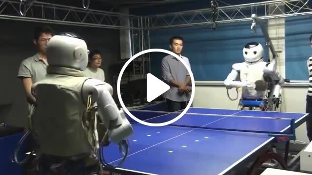 Gamesetmatch robot vs robot, engineering, electronics, artificial intelligence, table tennis, robot, sports. #1