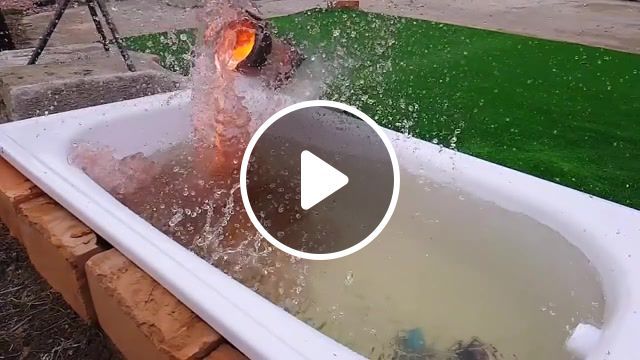 Experiment lava vs pool, lava, pool, experiment, ice, giant ice, tests, meat, molten copper, red, hot, ball, metal ball, vs, copper, timon show, slime, giant, car vs, how to, skybek, science technology. #0