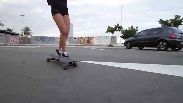 Summertime skateboarding, skateboarder, girl riding a skateboard, girl rides, promenade, walk, summer, girls, girl.