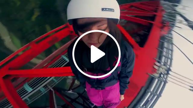 Cute girl jumps with style, jointheteem, teem, iloveskydiving org, i love skydiving, parachuting, extreme sport, aircraft, sports. #0